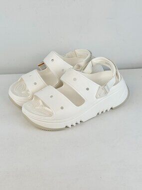Women's 11 Men's 9 - CROCS HIKER XSCAPE Platform Sandal - White